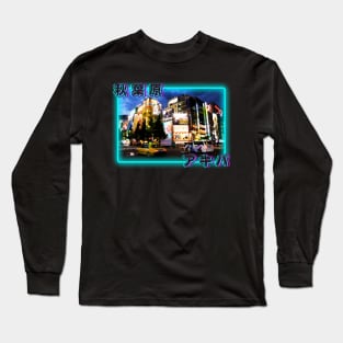 Neon Akihabara Nights Tokyo City Japan Long Sleeve T-Shirt